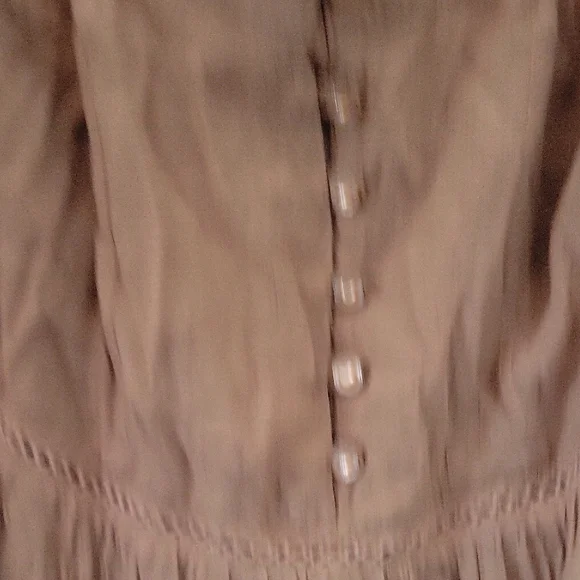 Love Tree Tan Maxi Dress with Button Detail - Picture 4 of 7